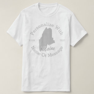 Estado da camiseta PERSONALIZADA Maine