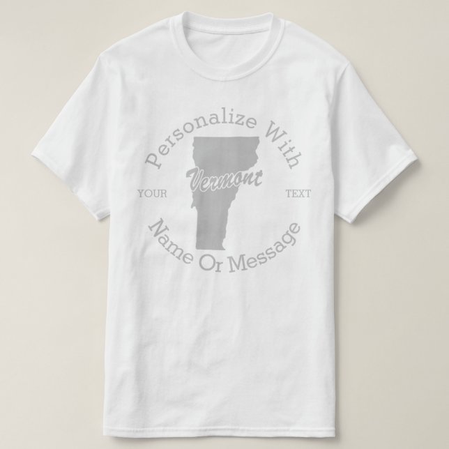 Estado Da Camiseta PERSONALIZADA Vermont (Frente do Design)