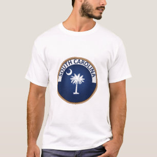 Estado da Carolina do Sul Bandeira Selo T-Shirt