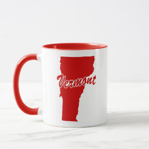Estado Da Forma Vermont Da Caneca Vermelha