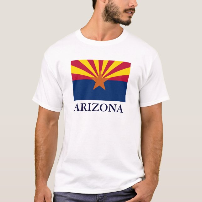 Estado de bandeira da arizona: Mens T-shirt (Frente)