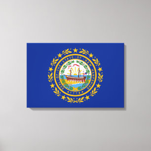 Estado de bandeira de New Hampshire Canvas Print