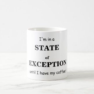 Estado de caneca de café da exceção
