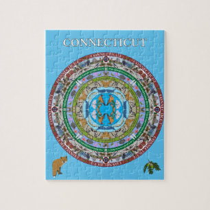 Estado de Connecticut Mandala Quebra-cabeça
