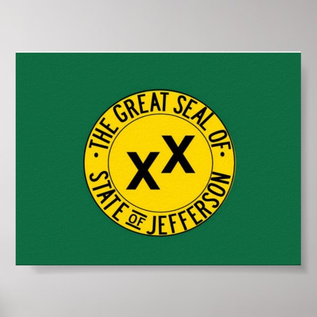 Estado de Jefferson Flag poster (Frente)
