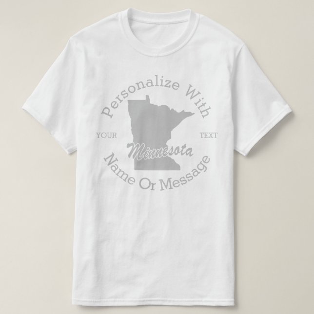 Estado de Minnesota T-shirt PERSONALIZADA (Frente do Design)