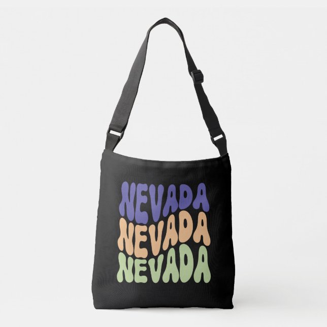 Estado de Nevada EUA Retro design Crossbody Bolsas (Frente)