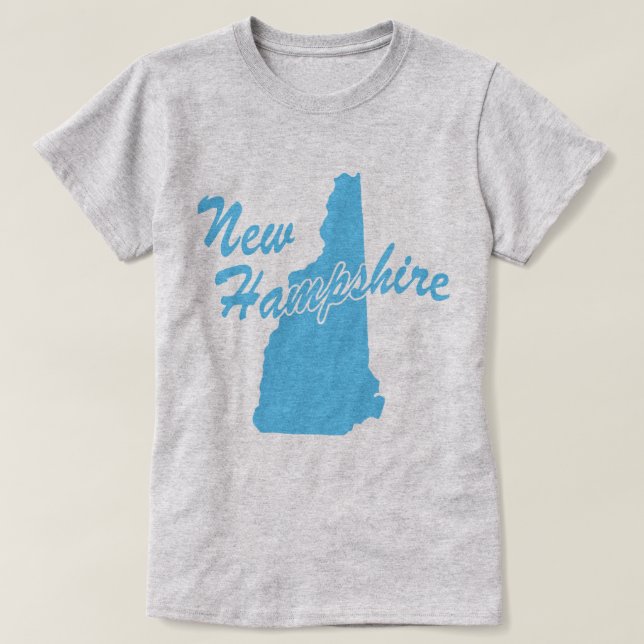 Estado de New Hampshire Shape T-shirt (Frente do Design)