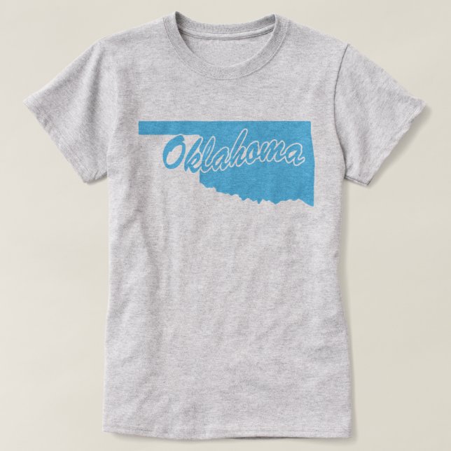 Estado De Oklahoma Shape T-shirt (Frente do Design)