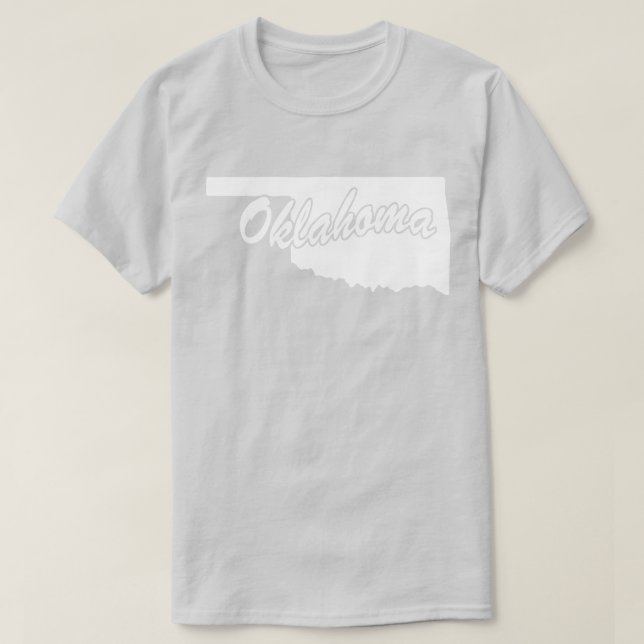 Estado De Oklahoma Shape T-shirt (Frente do Design)