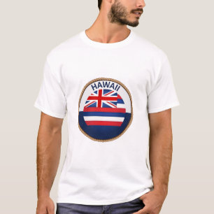 Estado de t-shirt do selo da bandeira de Havaí