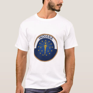 Estado de t-shirt do selo da bandeira de Indiana
