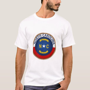 Estado de t-shirt do selo da bandeira de North