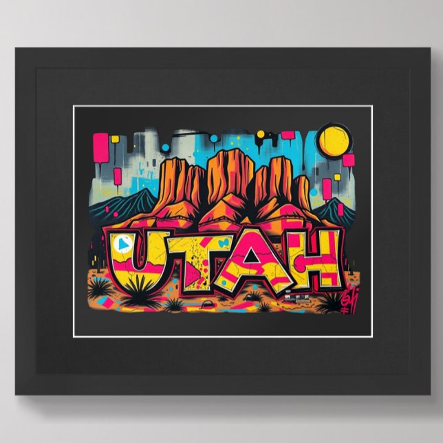 Estado de Utah USA murmurmural art Poster (Criador carregado)