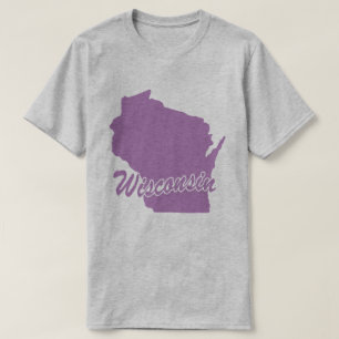 Estado De Wisconsin Shape T-shirt