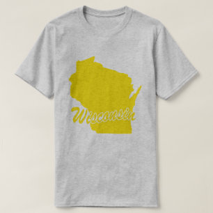 Estado De Wisconsin Shape T-shirt