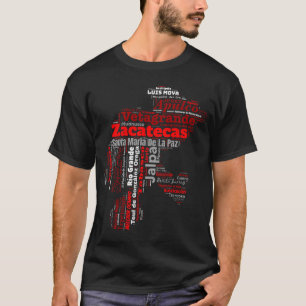 Estado De Zacatecas México Camiseta Ciudades