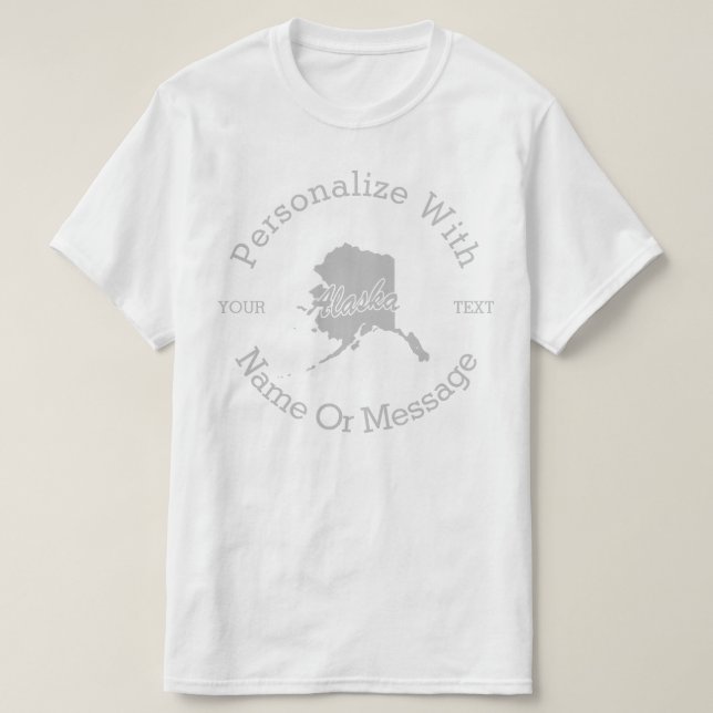 Estado Do Alasca - T-shirt PERSONALIZADA (Frente do Design)
