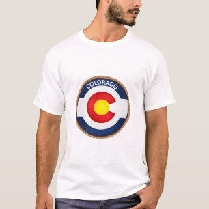 Estado do Colorado Flag Seal T-Shirt