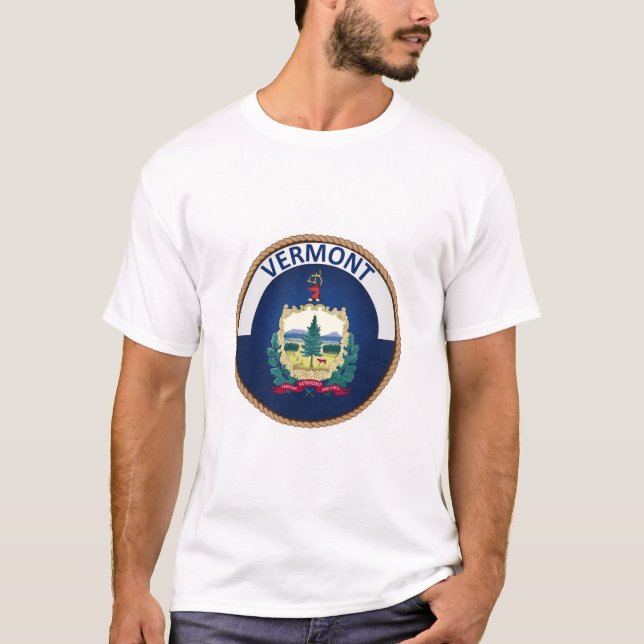 Estado do pavilhão de Vermont T-Shirt (Frente)