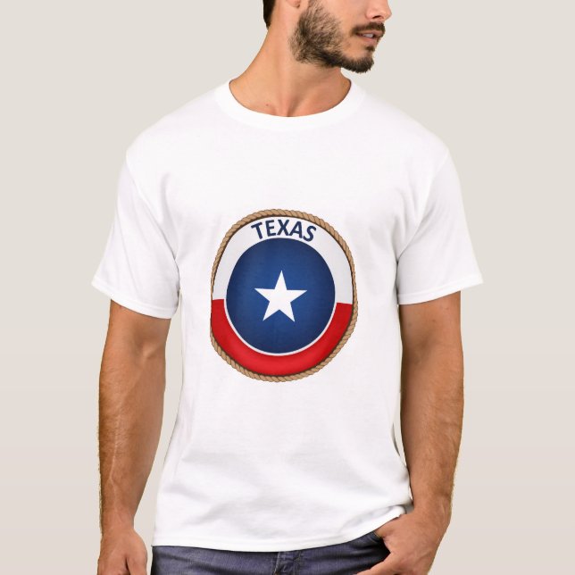 Estado do Texas Flag Seal T-Shirt (Frente)