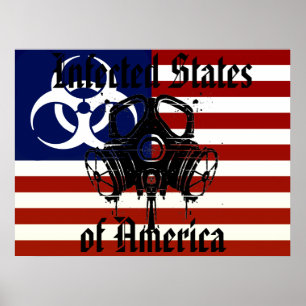 Estados contaminados zombi de poster de América