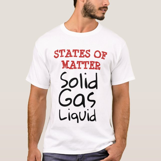 ESTADOS DA MATÉRIA, camiseta escolar (Frente)