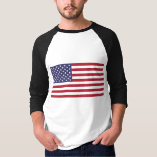 Estados Unidos bandeira vermelha azul-azul camisa