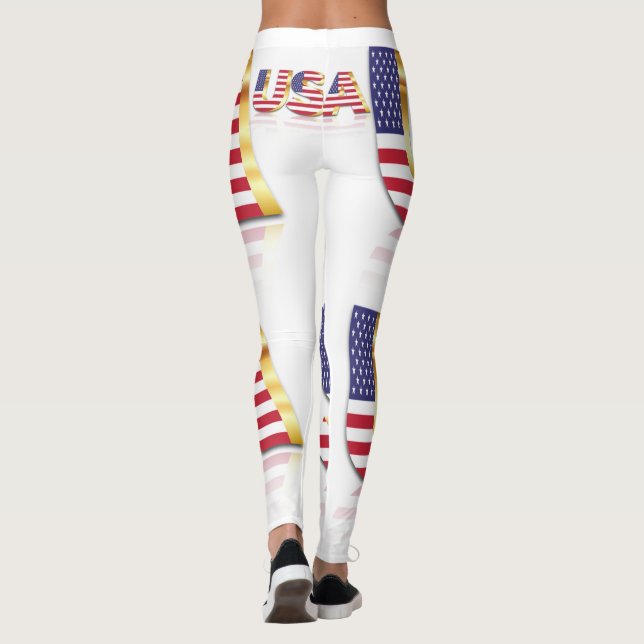 Estados Unidos da América Flag Leggings (Verso)