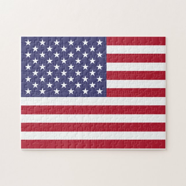 Estados Unidos da América Flag Quebra-cabeça (Horizontal)