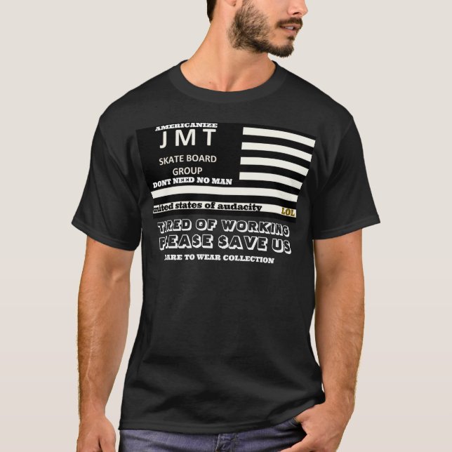 ESTADOS UNIDOS DA AUDACIDADE. T-Shirt Básico Escur (Frente)