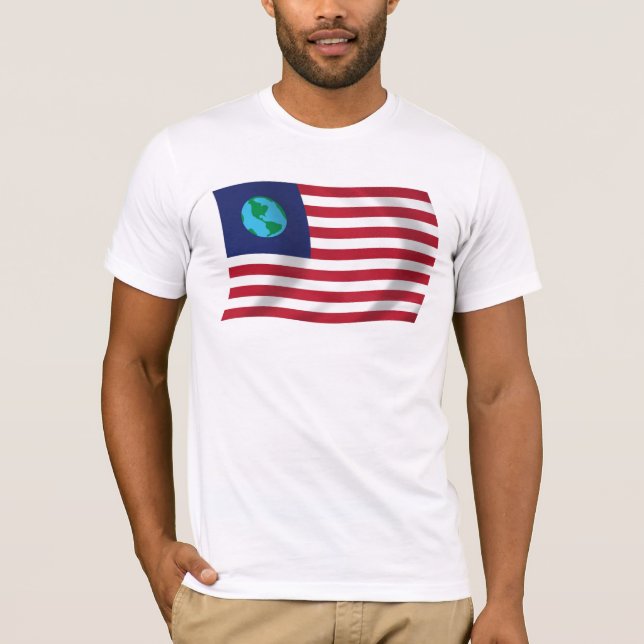 Estados Unidos da Terra - Camisa de bandeira (Frente)