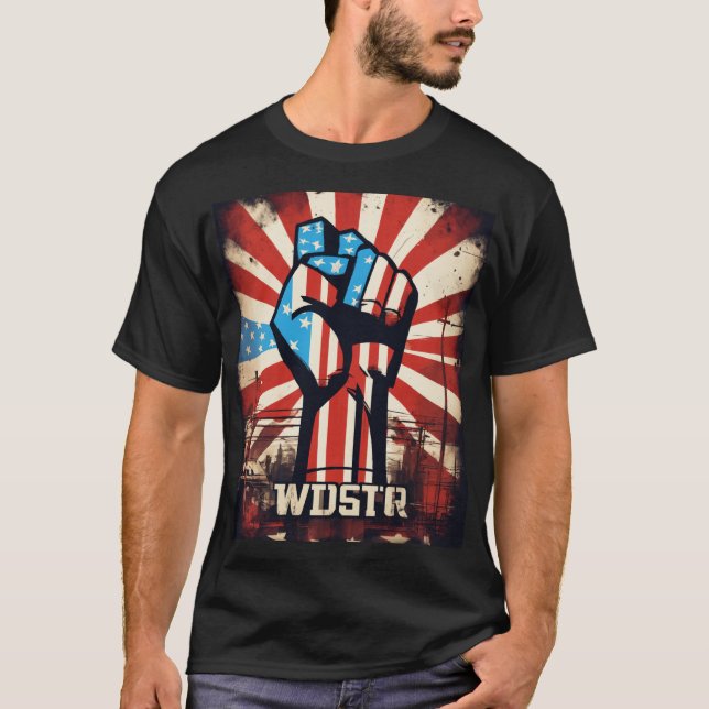 🇺 🇸 Estados Unidos Forte Camiseta - Negrito, Pat (Frente)