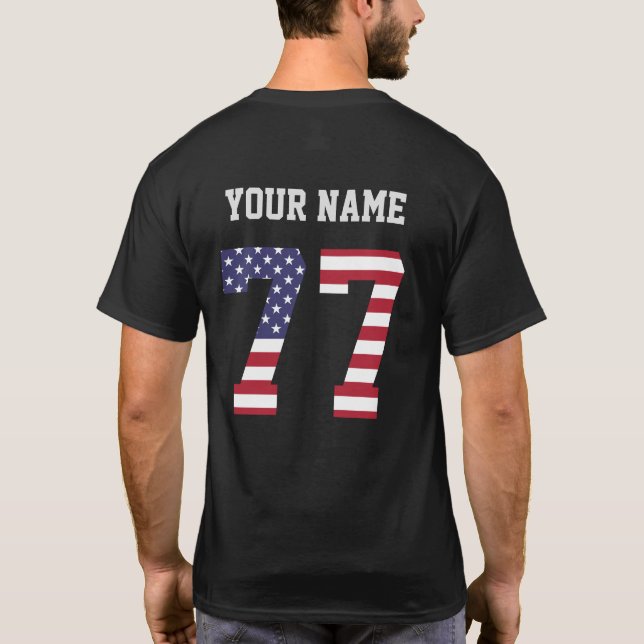 Estados Unidos Número 77 - Camisa Personalizada (Verso)