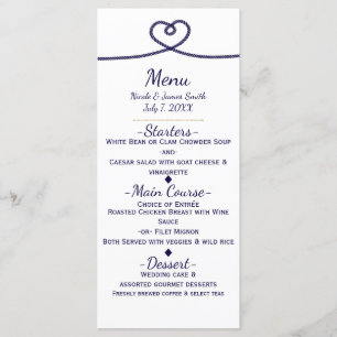 Estamos dando o nó Menu de Casamento na Praia Náut