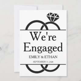 Estamos engajados com cartões de anúncio de noivad