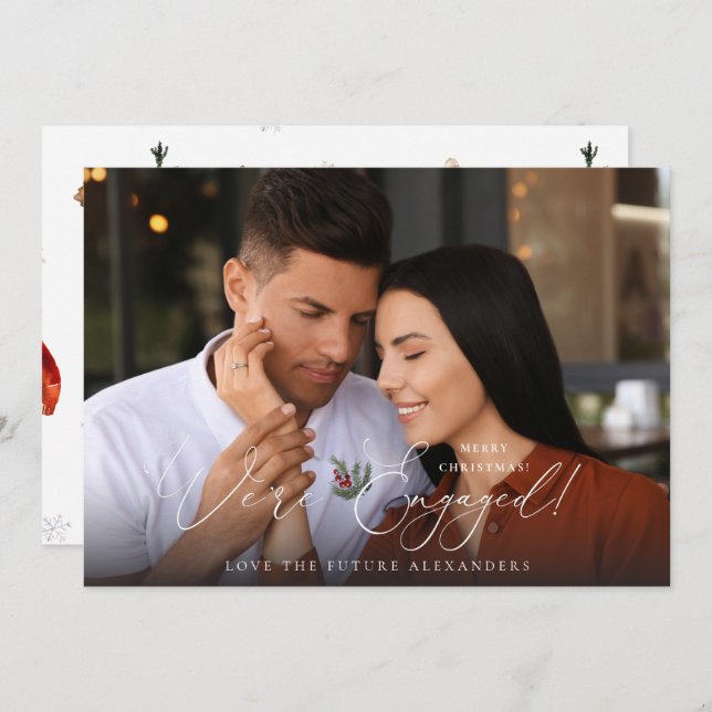 Estamos Engajados Foto Ele Holly Berry Feriado -C (Frente/Verso)