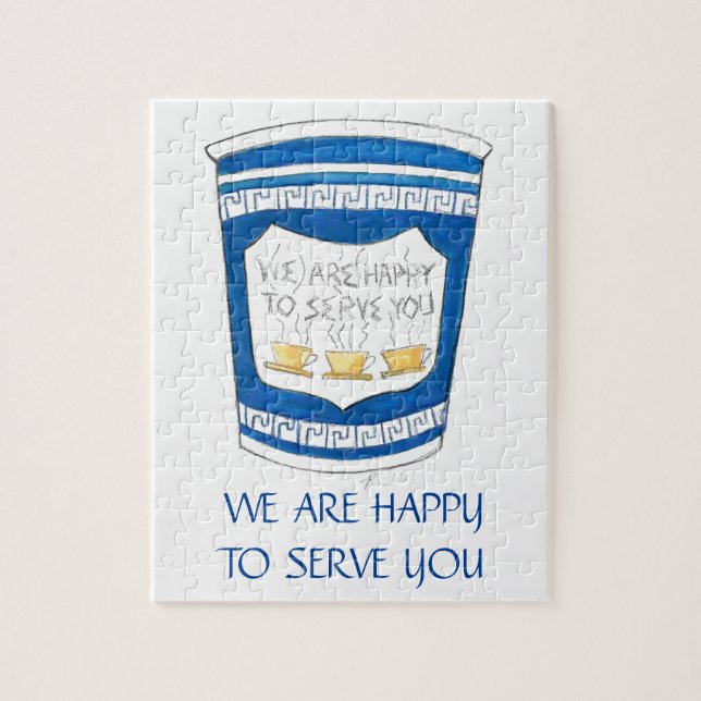 Estamos felizes em te servir de Quebra-cabeça da T (Vertical)