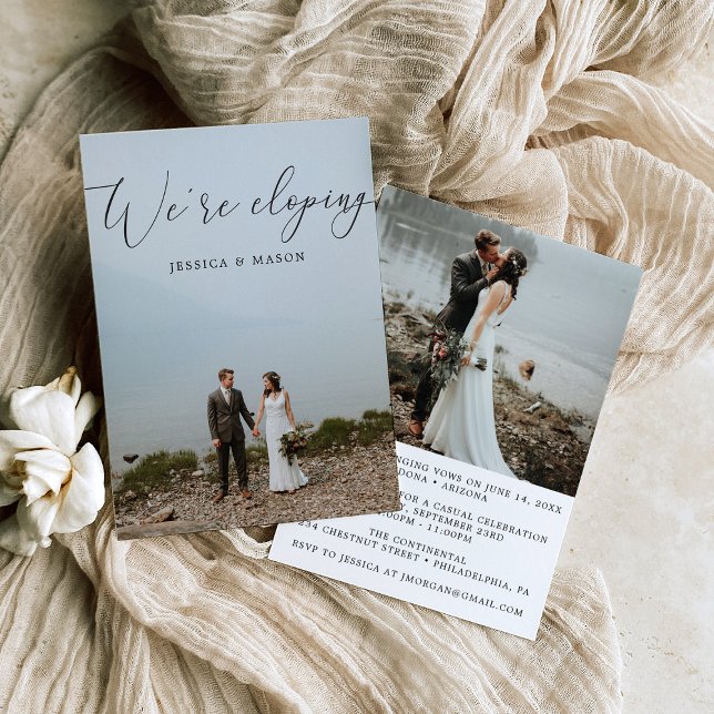 Estamos Fugindo para nos Casar Anúncio Convite (Criador carregado)