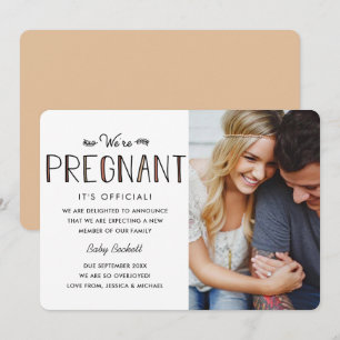 Estamos grávidas   Anúncio de gravidez