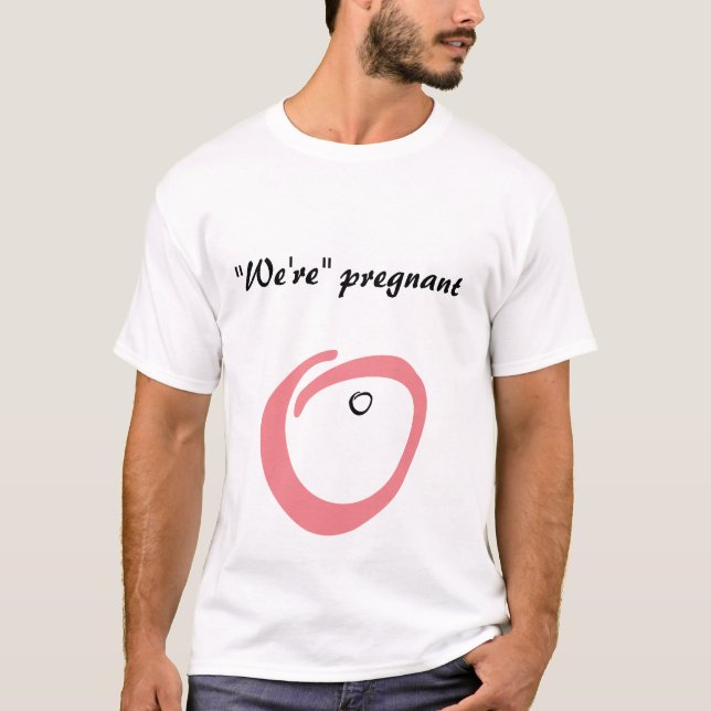 Estamos grávidas, camiseta de maternidade engraçad (Frente)