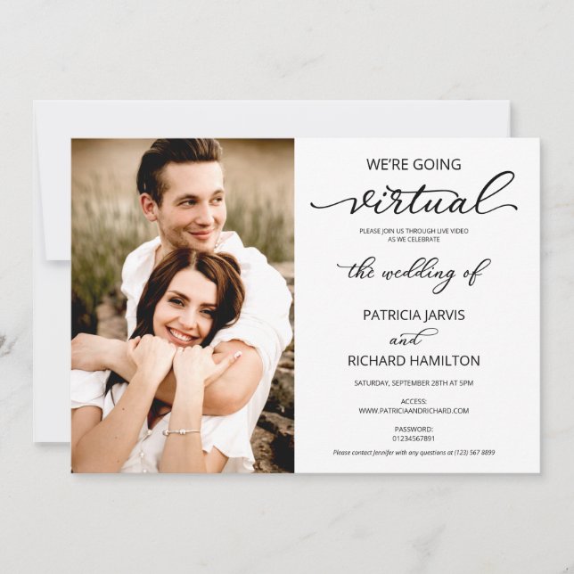 Estamos Indo para o Convite de Foto de Casamento S (Frente)