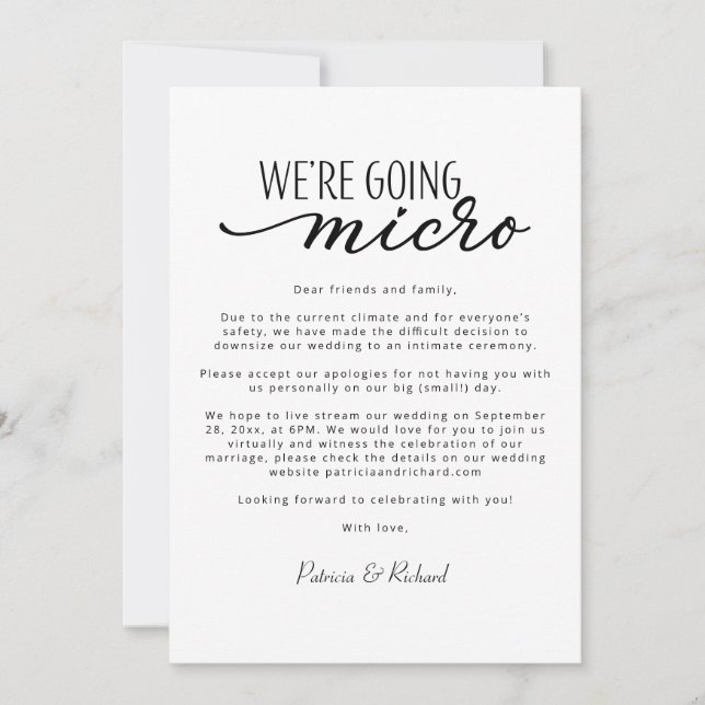 Estamos Indo para o Micro Casamento - Anúncio de C (Frente)