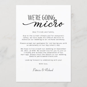 Estamos Indo para o Micro Casamento - Anúncio de C
