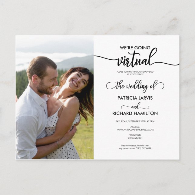Estamos Indo para o Virtual Convite de Casamento O (Frente)