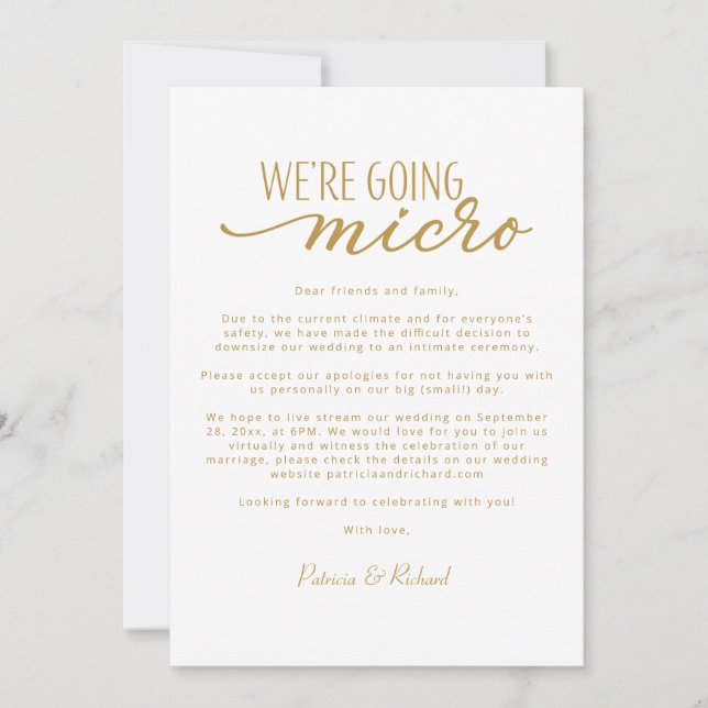 Estamos Indo para um Micro Casamento - Anúncio de  (Frente)
