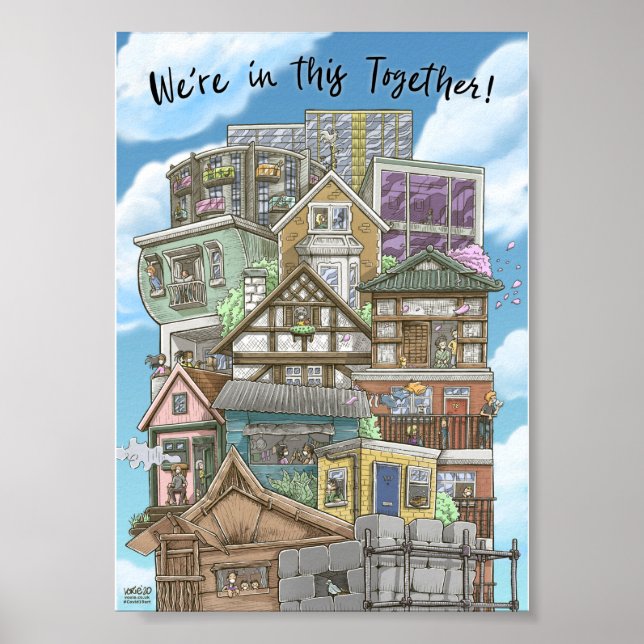 Estamos nesta Poster (Coronavírus) (Frente)