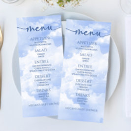 Estamos No Menu de Comida Azul Nine Chá de fraldas