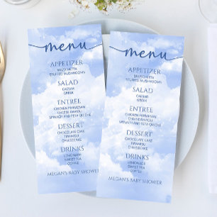 Estamos No Menu de Comida Azul Nine Chá de fraldas