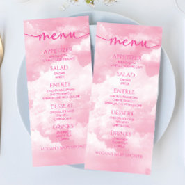 Estamos No Menu de Comida do Chá de fraldas Rosa N